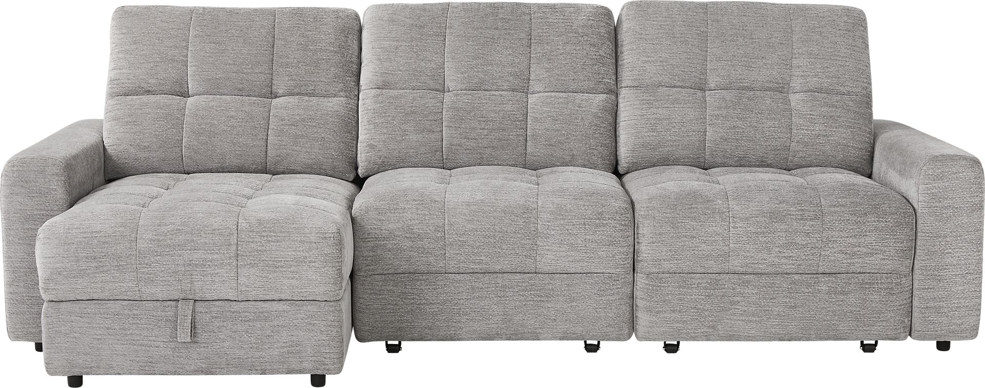Meriwether Gray 3 Pc Power Slider Sectional - Image 1