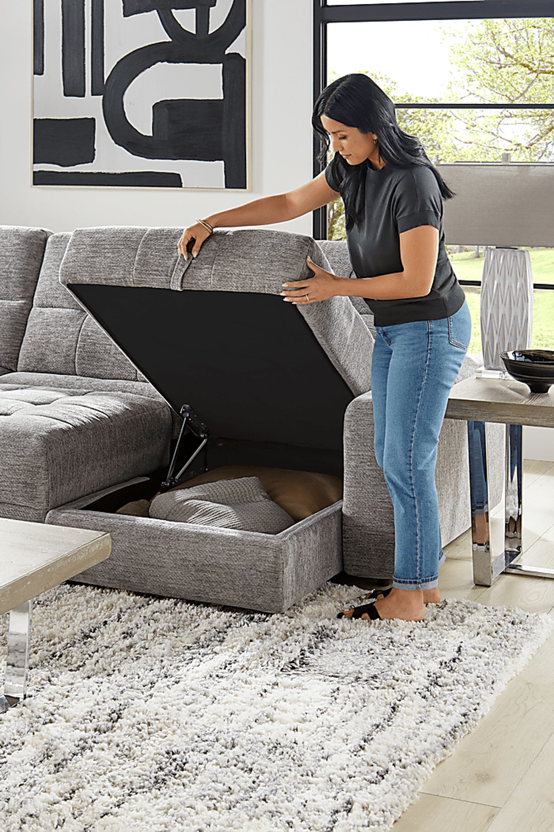 Meriwether Gray 3 Pc Power Slider Sectional - Image 4
