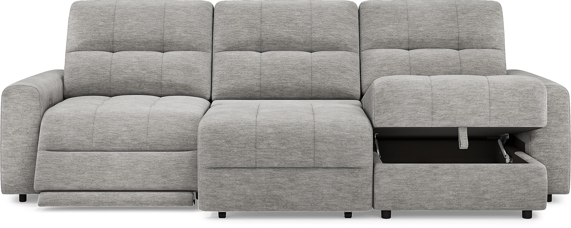 Meriwether Gray 3 Pc Power Slider Sectional - Image 3