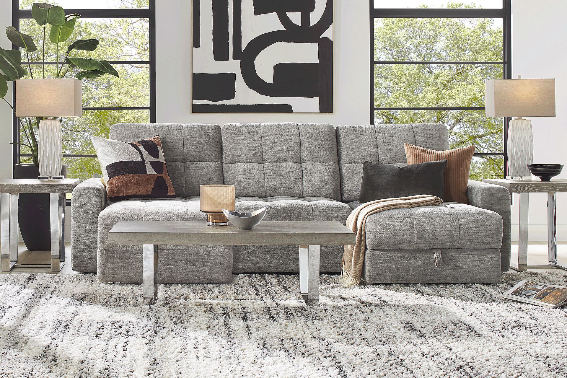 Meriwether Gray 3 Pc Power Slider Sectional - Image 2