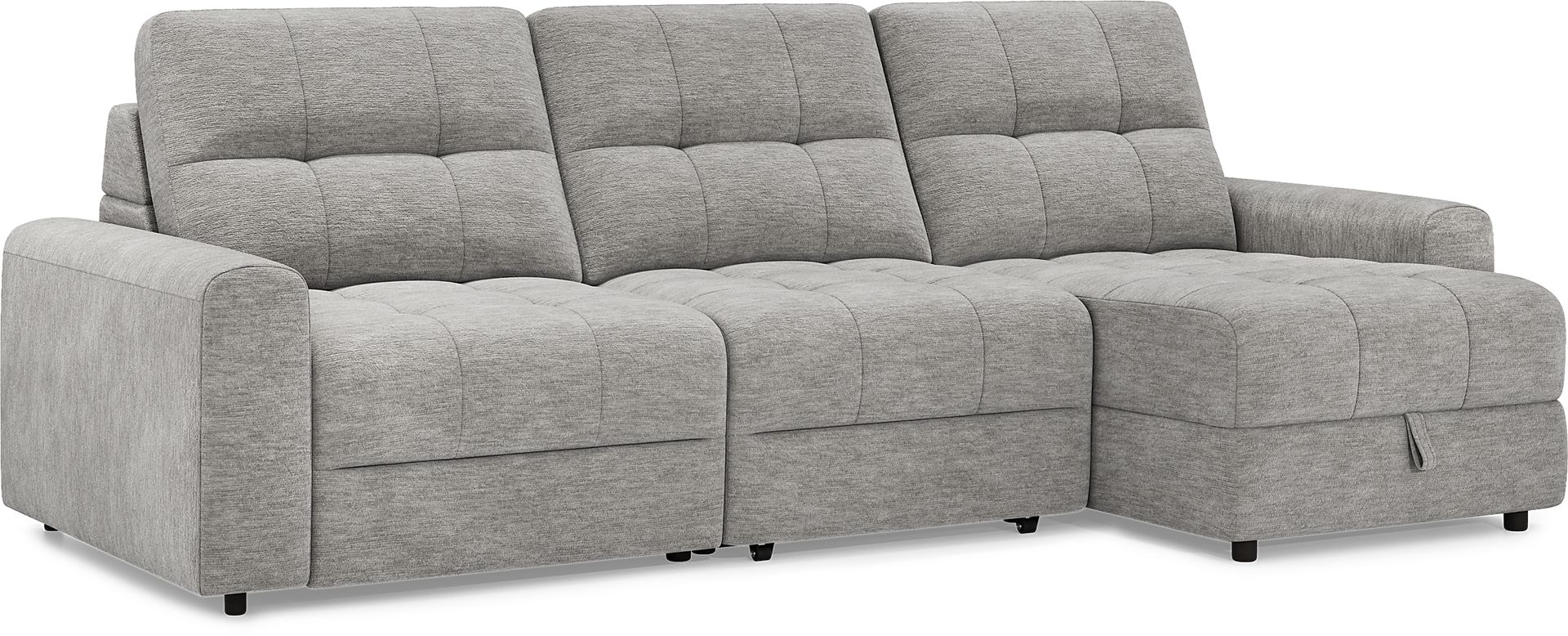 Meriwether Gray 3 Pc Power Slider Sectional - Image 1