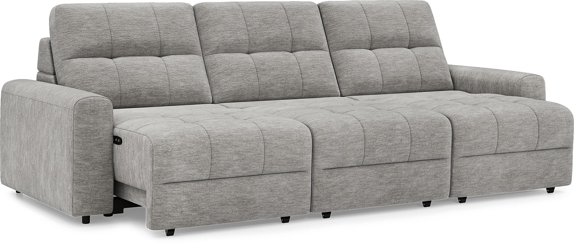 Meriwether Gray 3 Pc Power Slider Sectional - Image 2