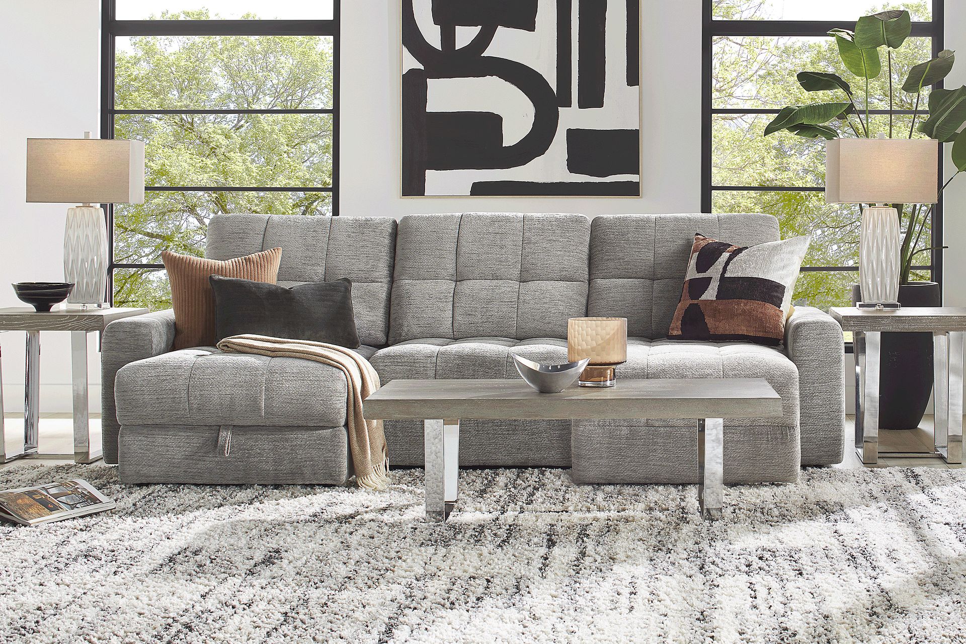 Meriwether Gray 3 Pc Power Slider Sectional - Image 2