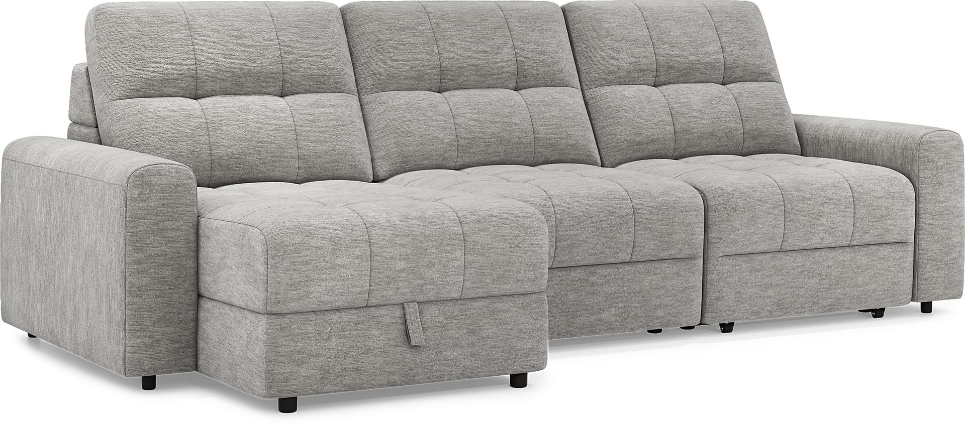 Meriwether Gray 3 Pc Power Slider Sectional - Image 1