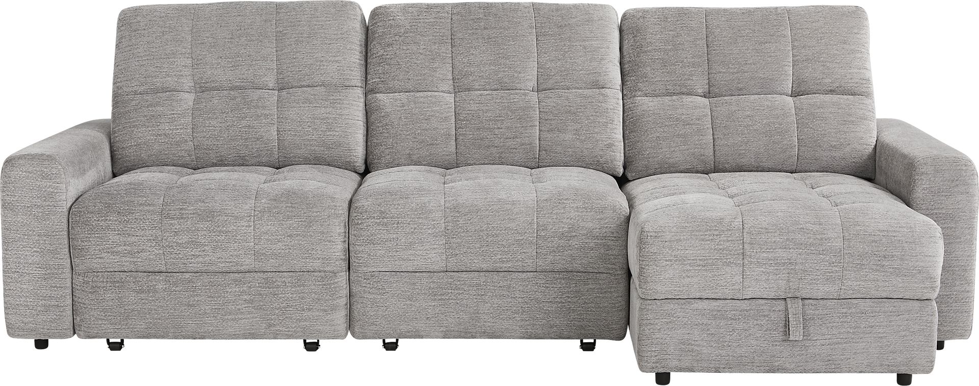 Meriwether Gray 3 Pc Power Slider Sectional - Image 1