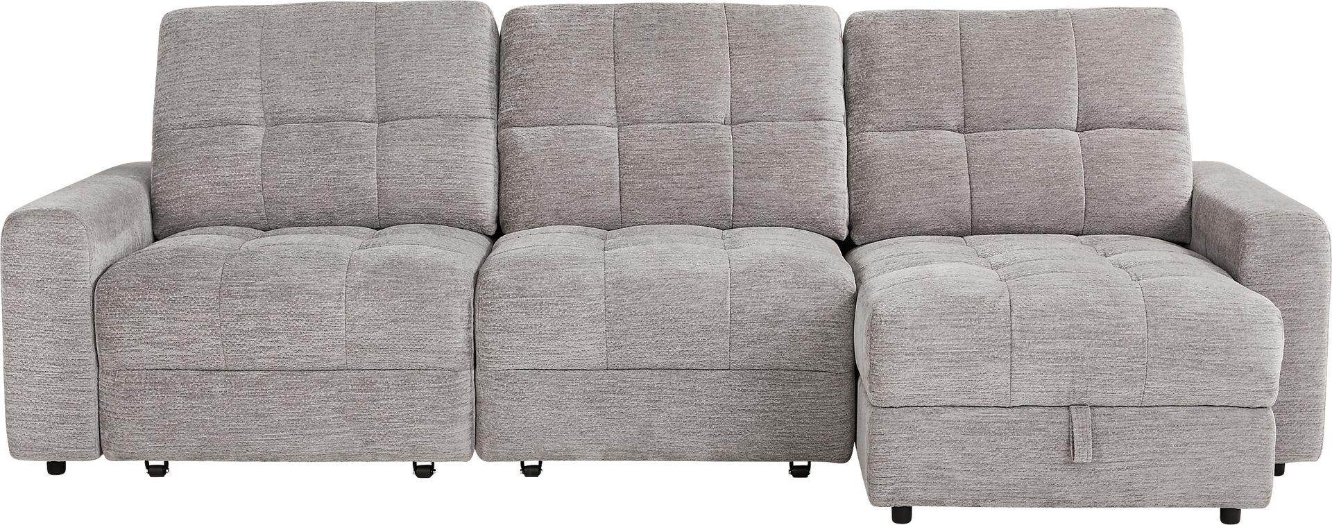 Meriwether Gray 3 Pc Power Slider Sectional - Image 1