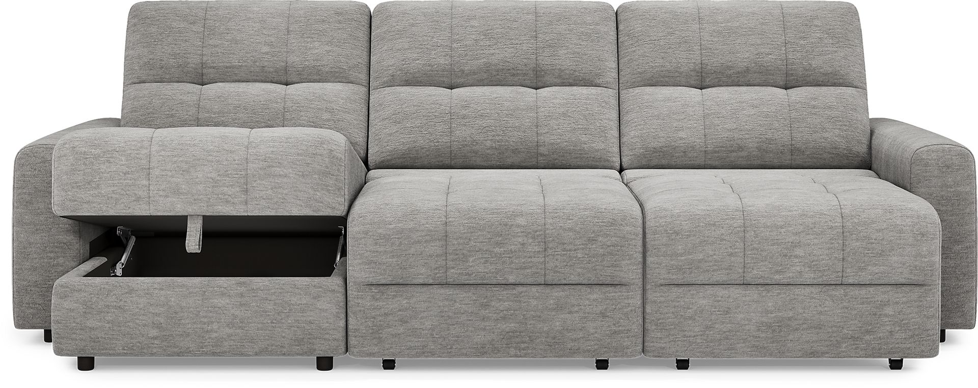 Meriwether Gray 3 Pc Power Slider Sectional - Image 5