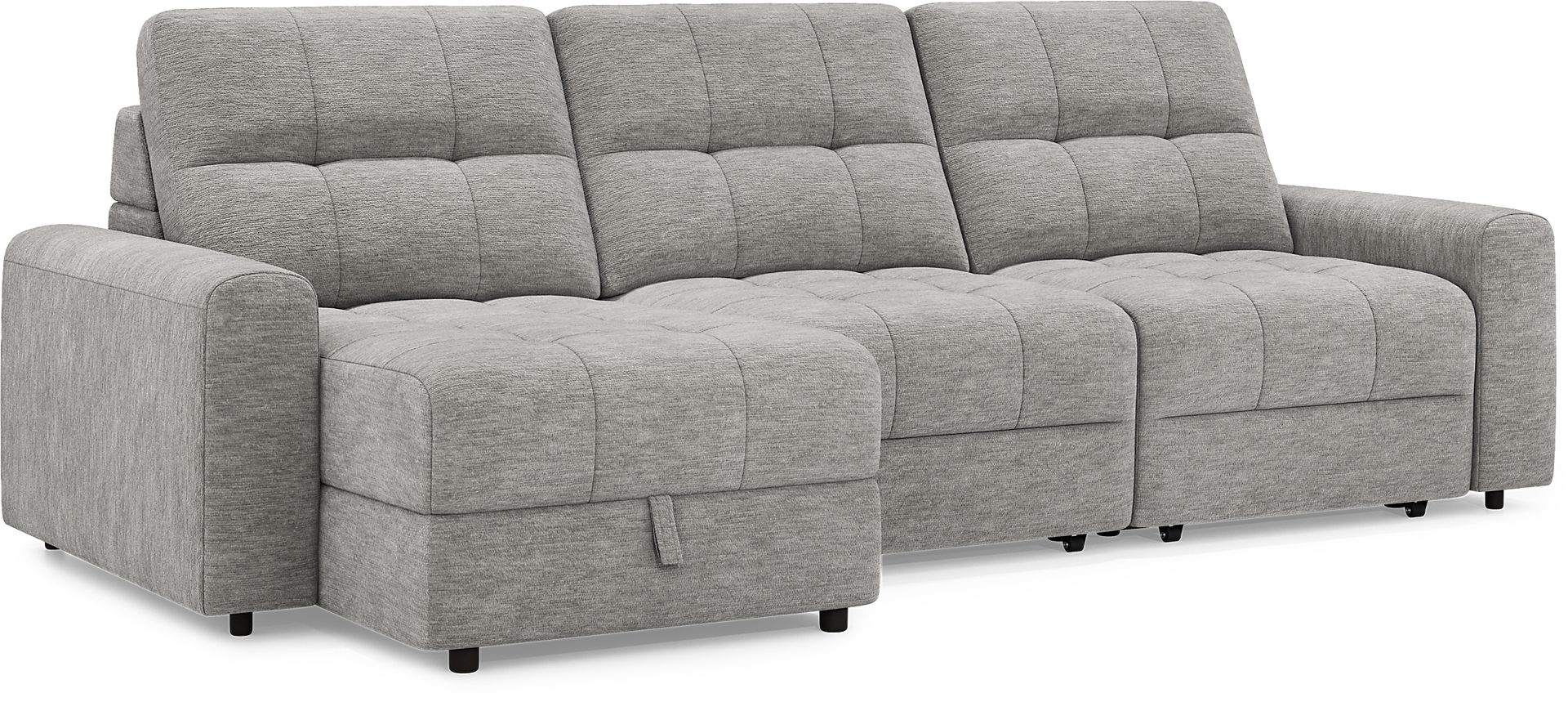 Meriwether Gray 3 Pc Power Slider Sectional - Image 1