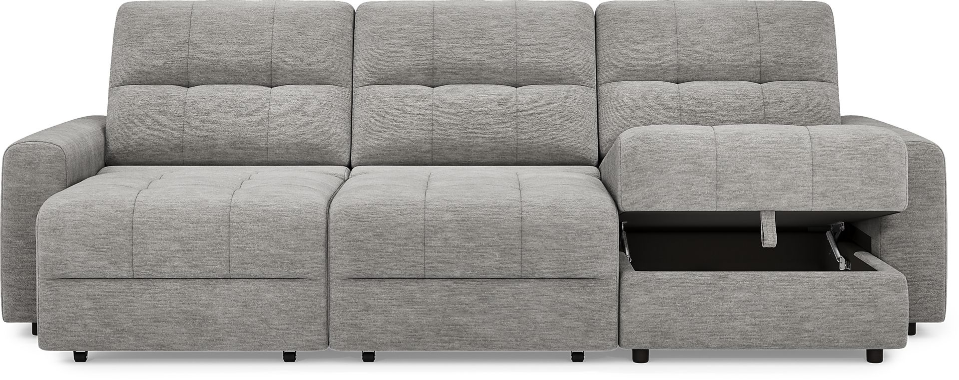 Meriwether Gray 3 Pc Power Slider Sectional - Image 5