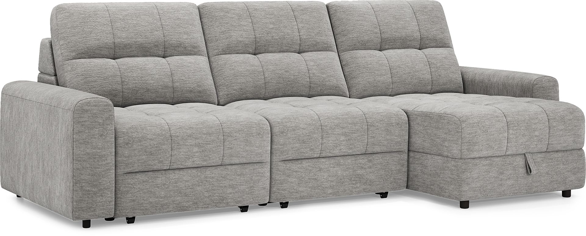 Meriwether Gray 3 Pc Power Slider Sectional - Image 1