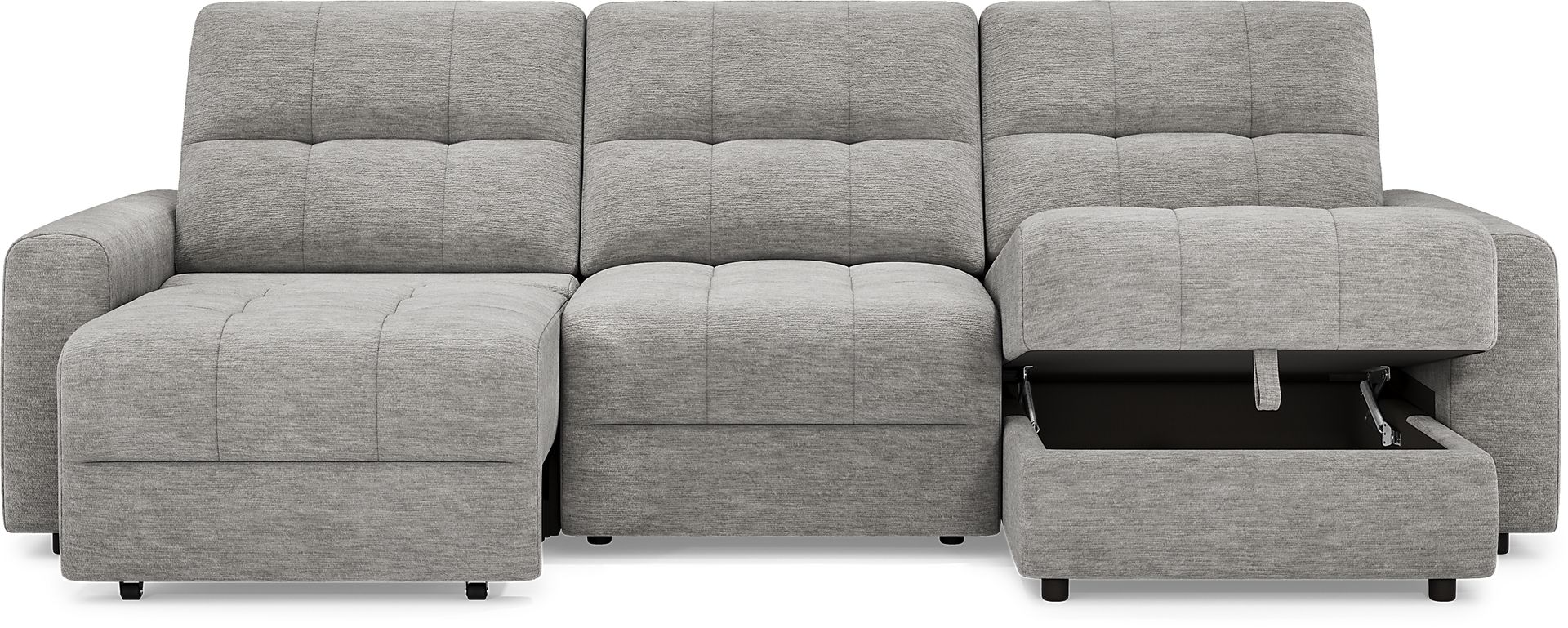 Meriwether Gray 3 Pc Power Slider Sectional - Image 5