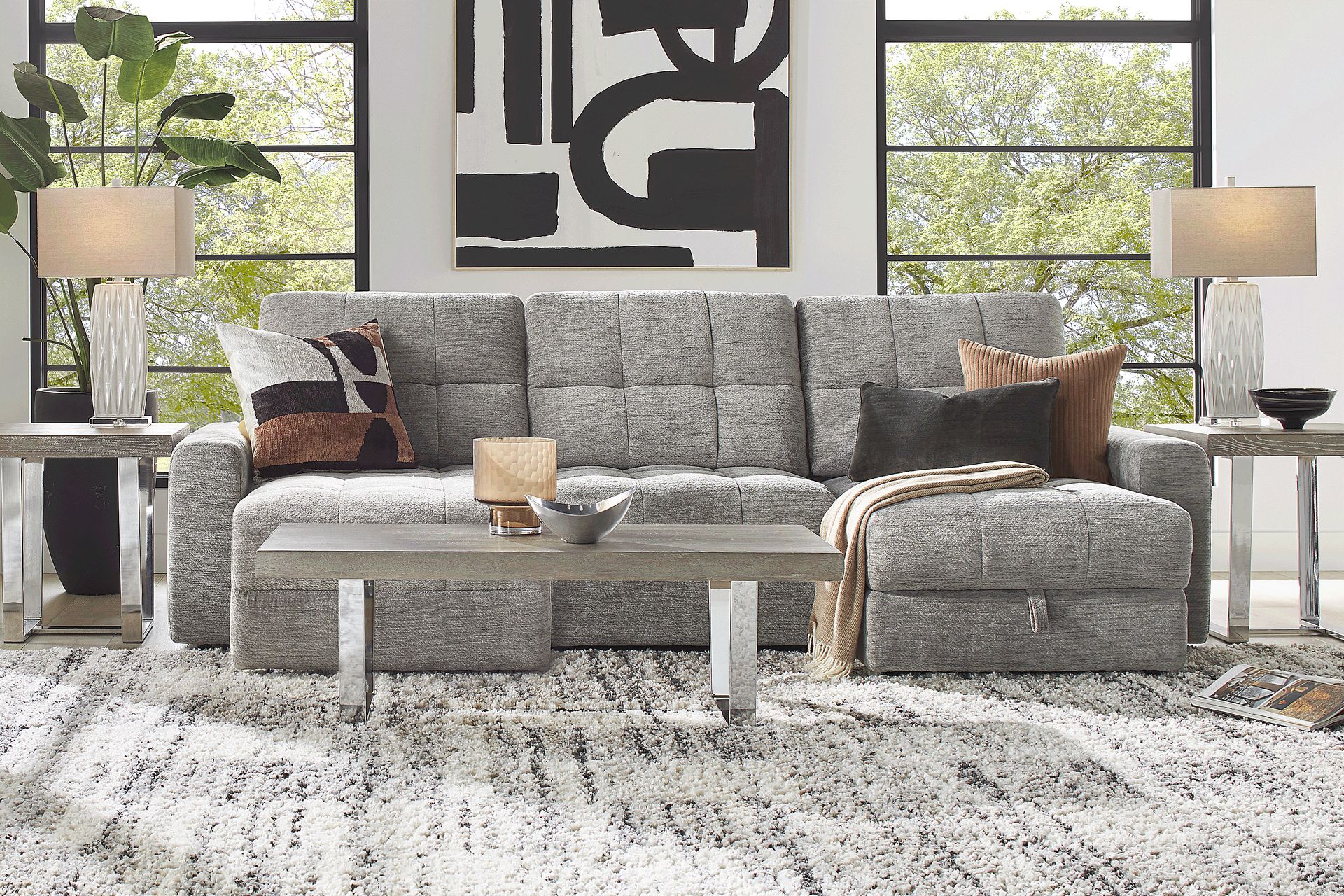 Meriwether Gray 3 Pc Power Slider Sectional - Image 2