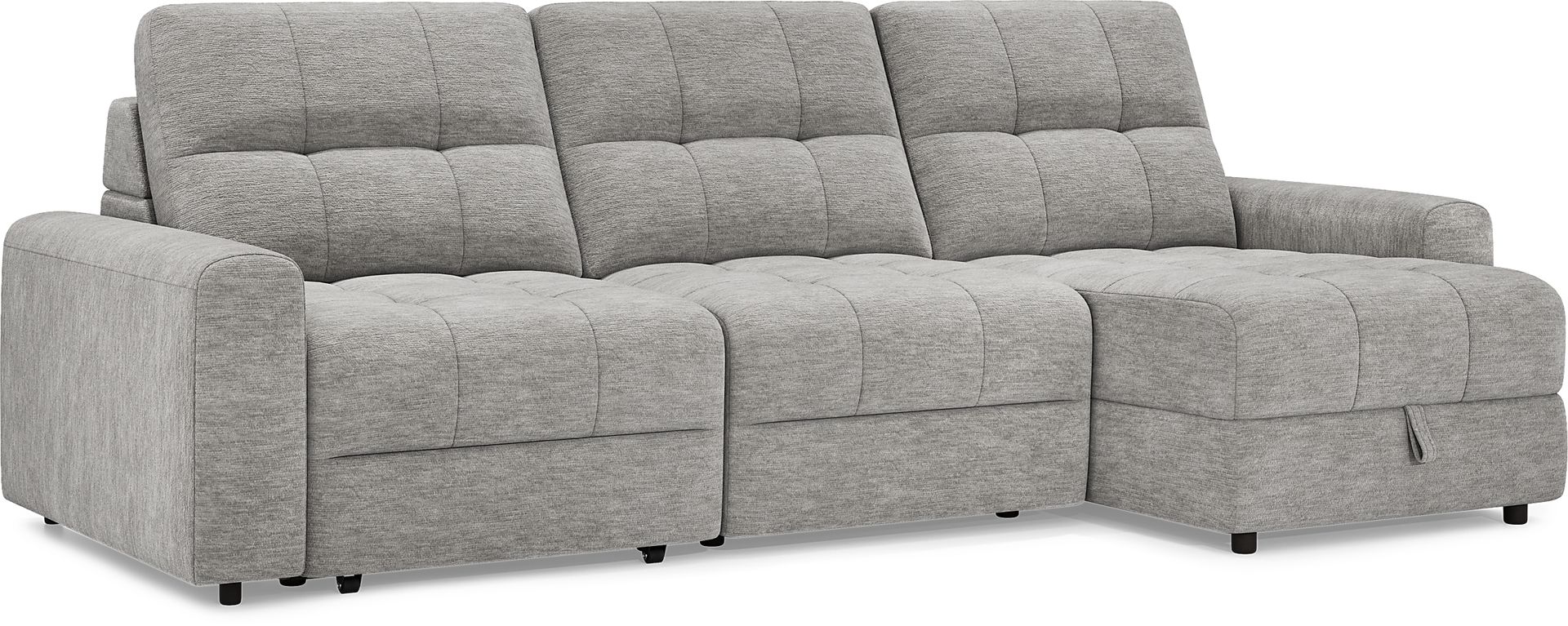 Meriwether Gray 3 Pc Power Slider Sectional - Image 1