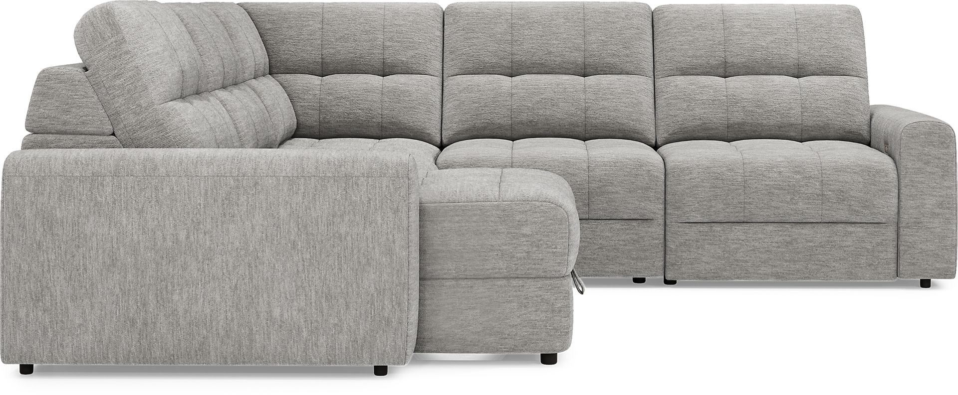 Meriwether Gray 5 Pc Power Slider Sectional - Image 3