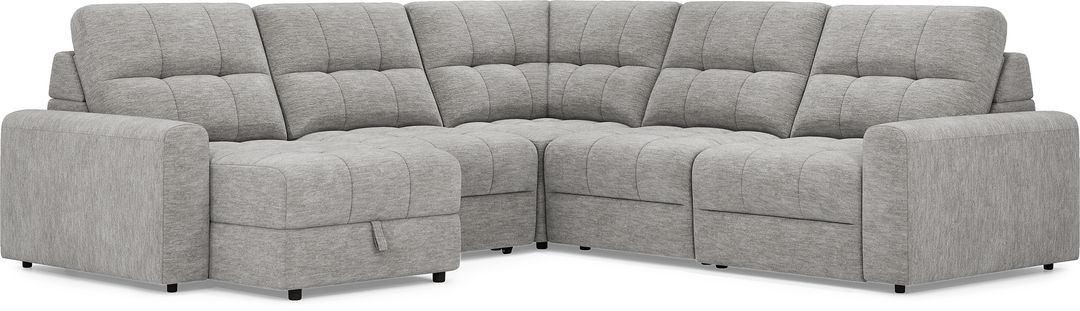 Meriwether Gray 5 Pc Power Slider Sectional