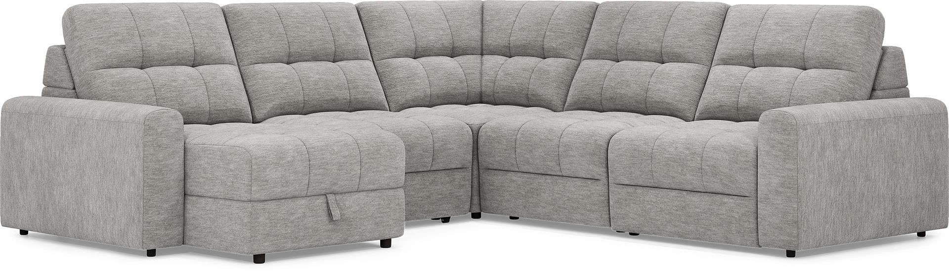 Meriwether Gray 5 Pc Power Slider Sectional - Image 1
