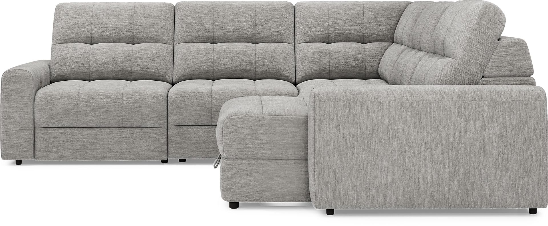 Meriwether Gray 5 Pc Power Slider Sectional - Image 3