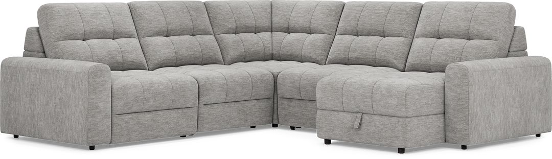 Meriwether Gray 5 Pc Power Slider Sectional