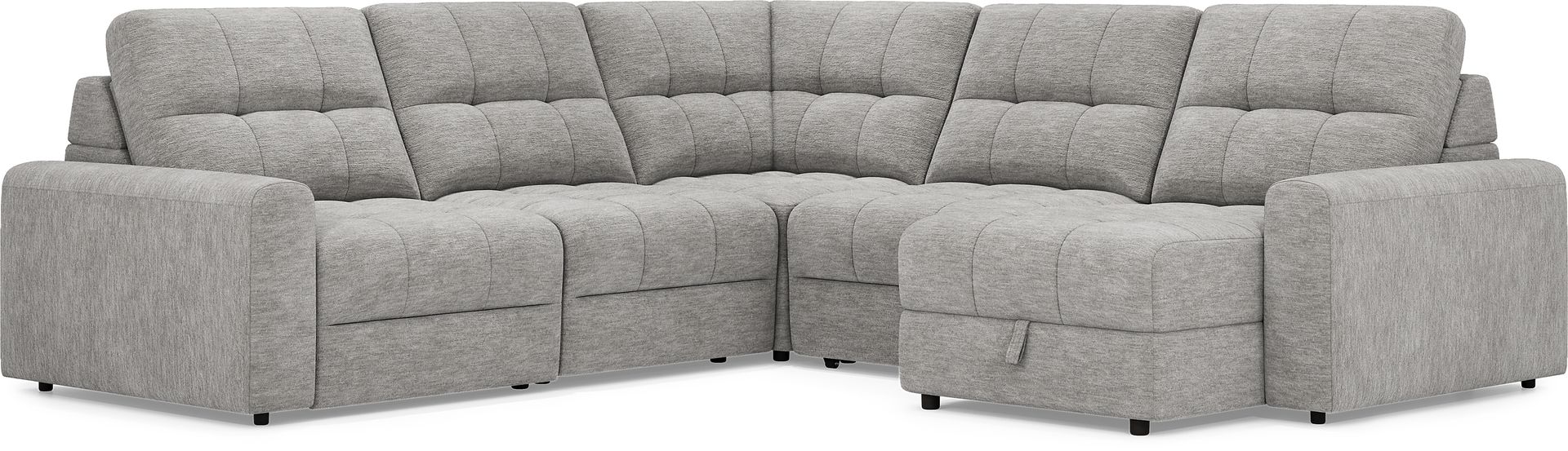 Meriwether Gray 5 Pc Power Slider Sectional - Image 1