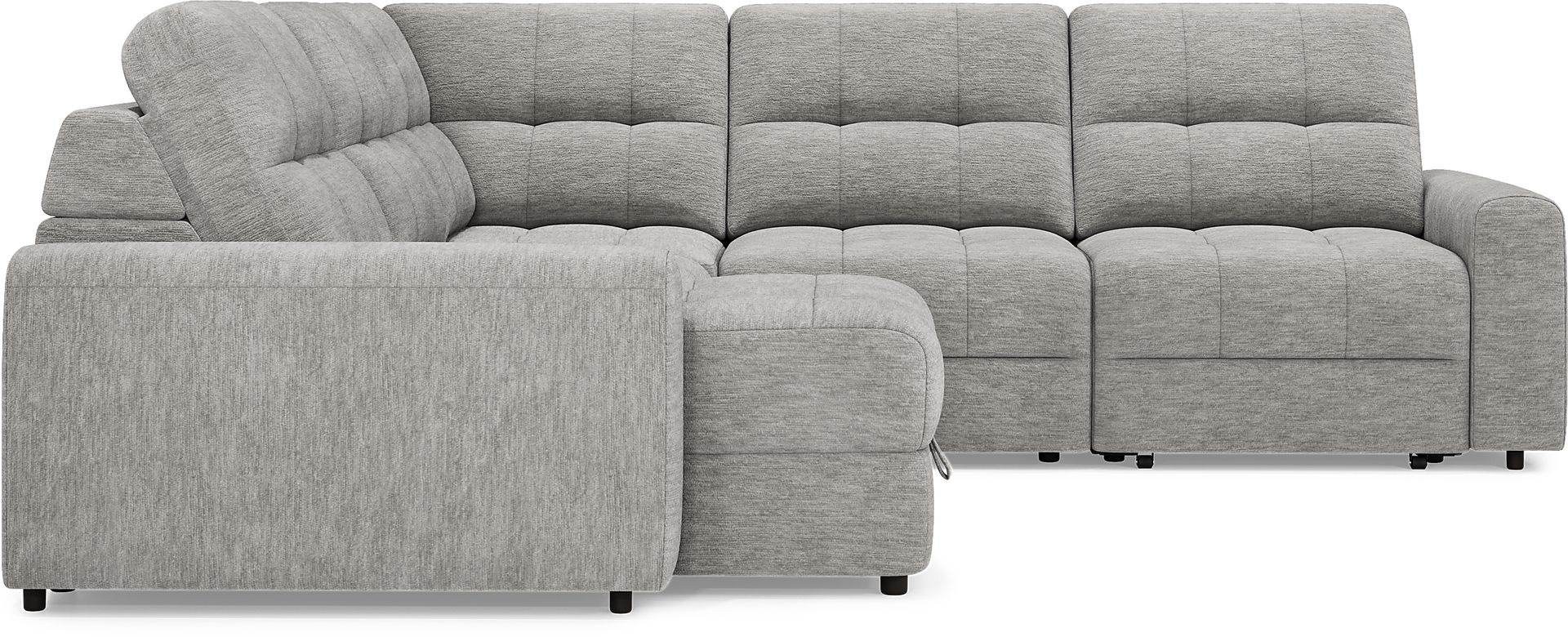 Meriwether Gray 5 Pc Power Slider Sectional - Image 3