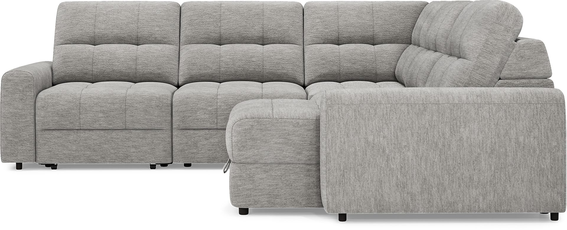 Meriwether Gray 5 Pc Power Slider Sectional - Image 3