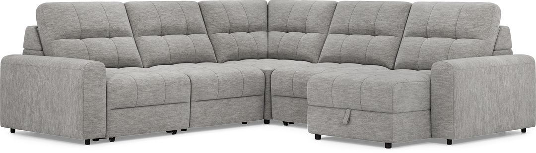 Meriwether Gray 5 Pc Power Slider Sectional