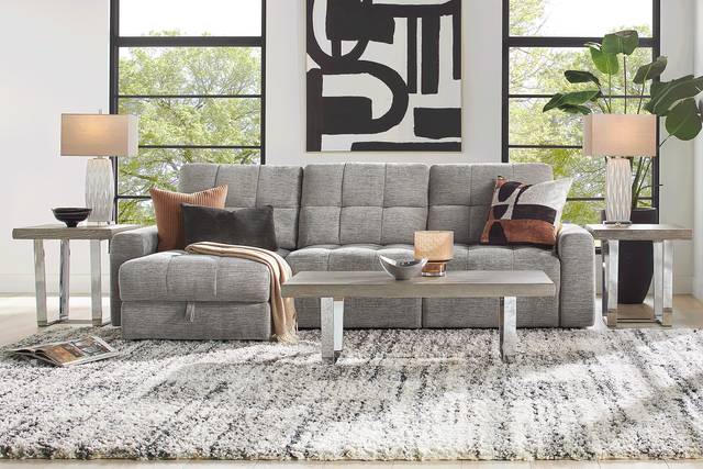 Meriwether Gray 6 Pc Power Slider Sectional Living Room - Thumbnail - Image 1