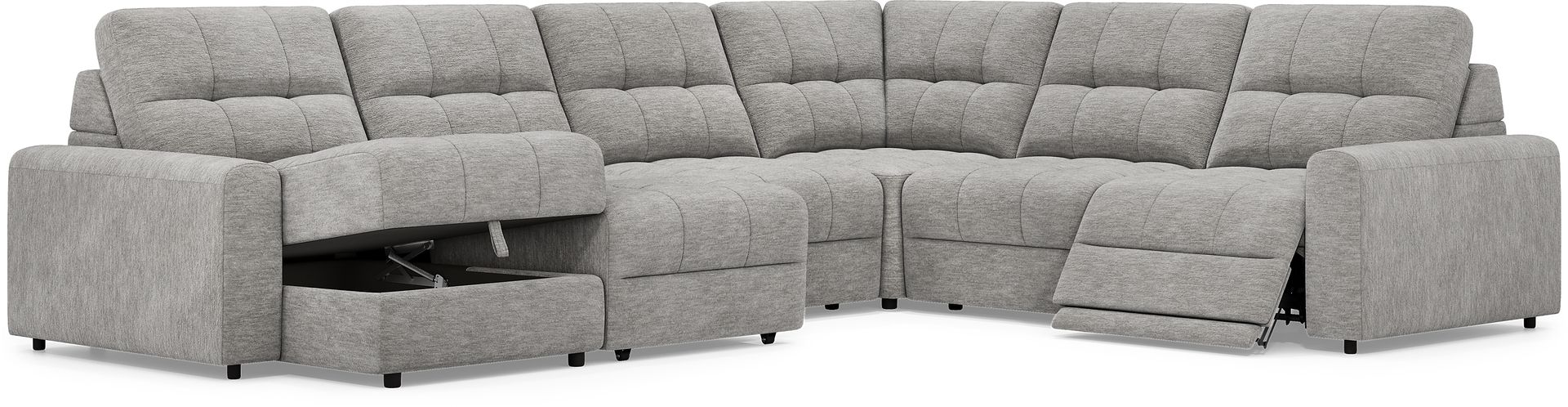 Meriwether Gray 9 Pc Power Slider Sectional Living Room - Image 3