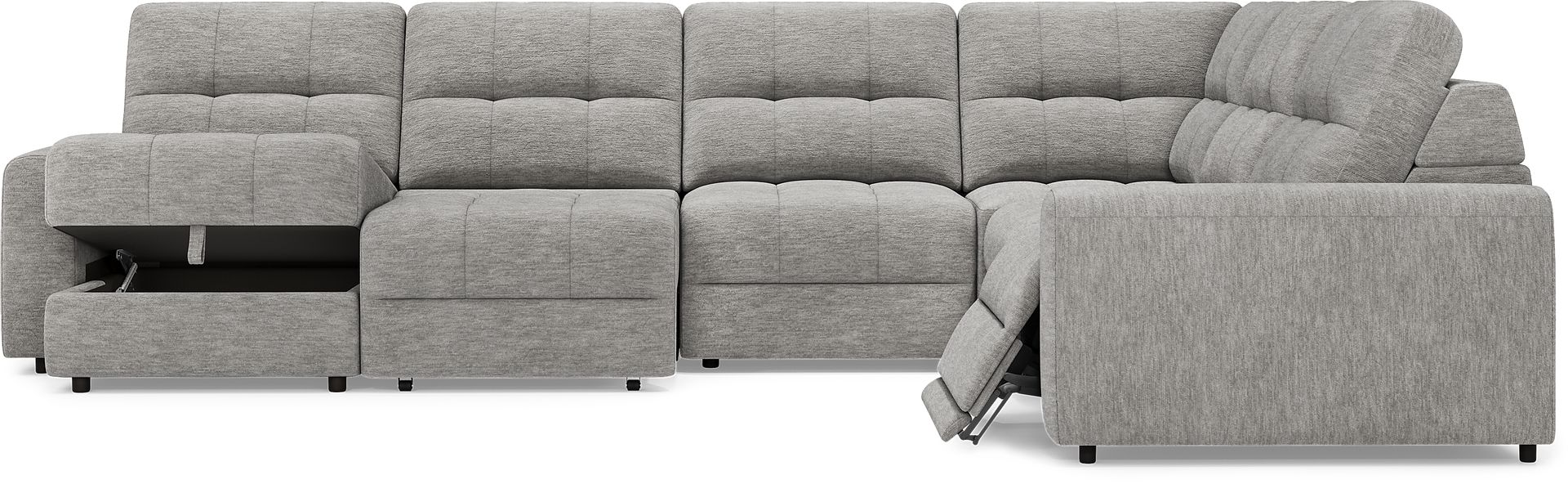 Meriwether Gray 9 Pc Power Slider Sectional Living Room - Image 5