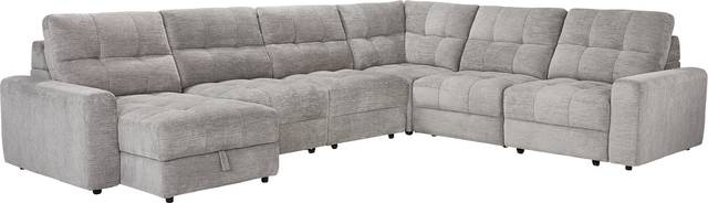Meriwether Gray 6 Pc Power Slider Sectional - Thumbnail - Image 1