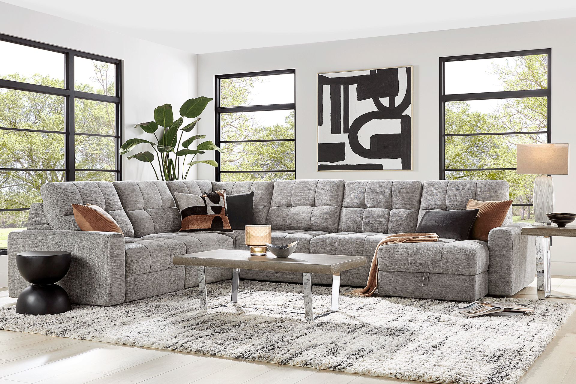 Meriwether Gray 6 Pc Power Slider Sectional - Image 2