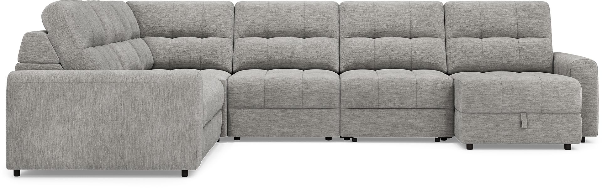 Meriwether Gray 6 Pc Power Slider Sectional - Image 4