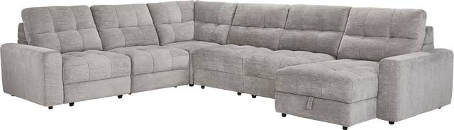 Meriwether Gray 6 Pc Power Slider Sectional - Thumbnail - Image 1