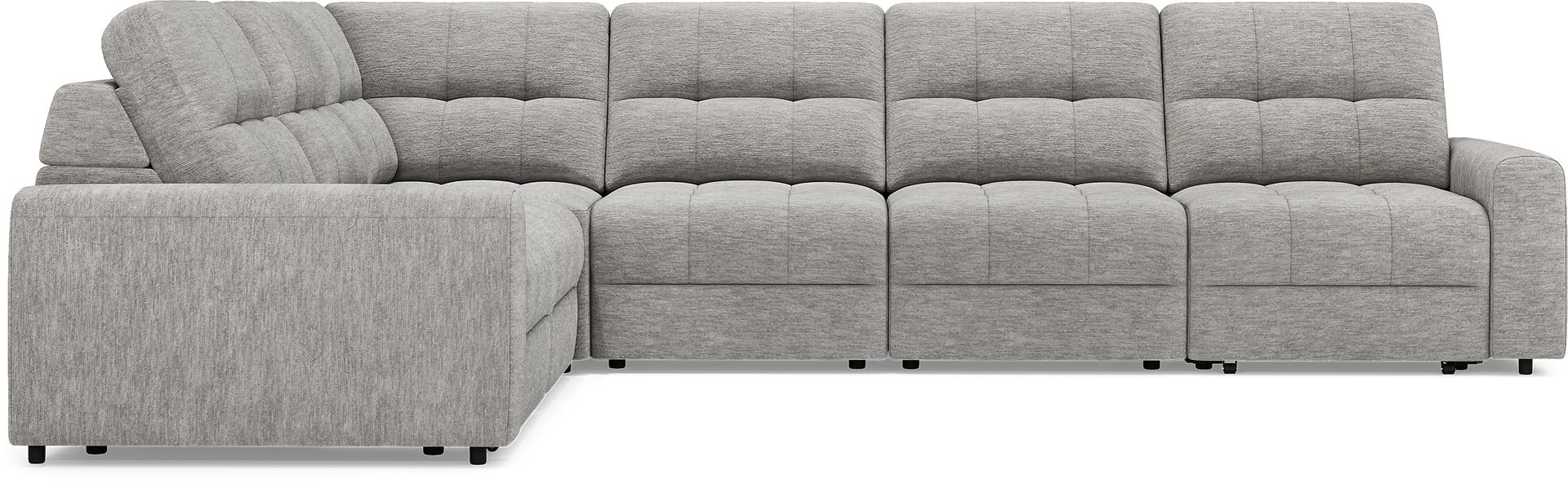 Meriwether Gray 6 Pc Power Slider Sectional - Image 3
