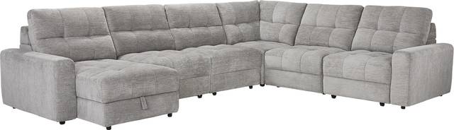 Meriwether Gray 6 Pc Power Slider Sectional - Thumbnail - Image 1