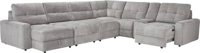 Meriwether Gray 7 Pc Power Slider Sectional - Thumbnail - Image 3