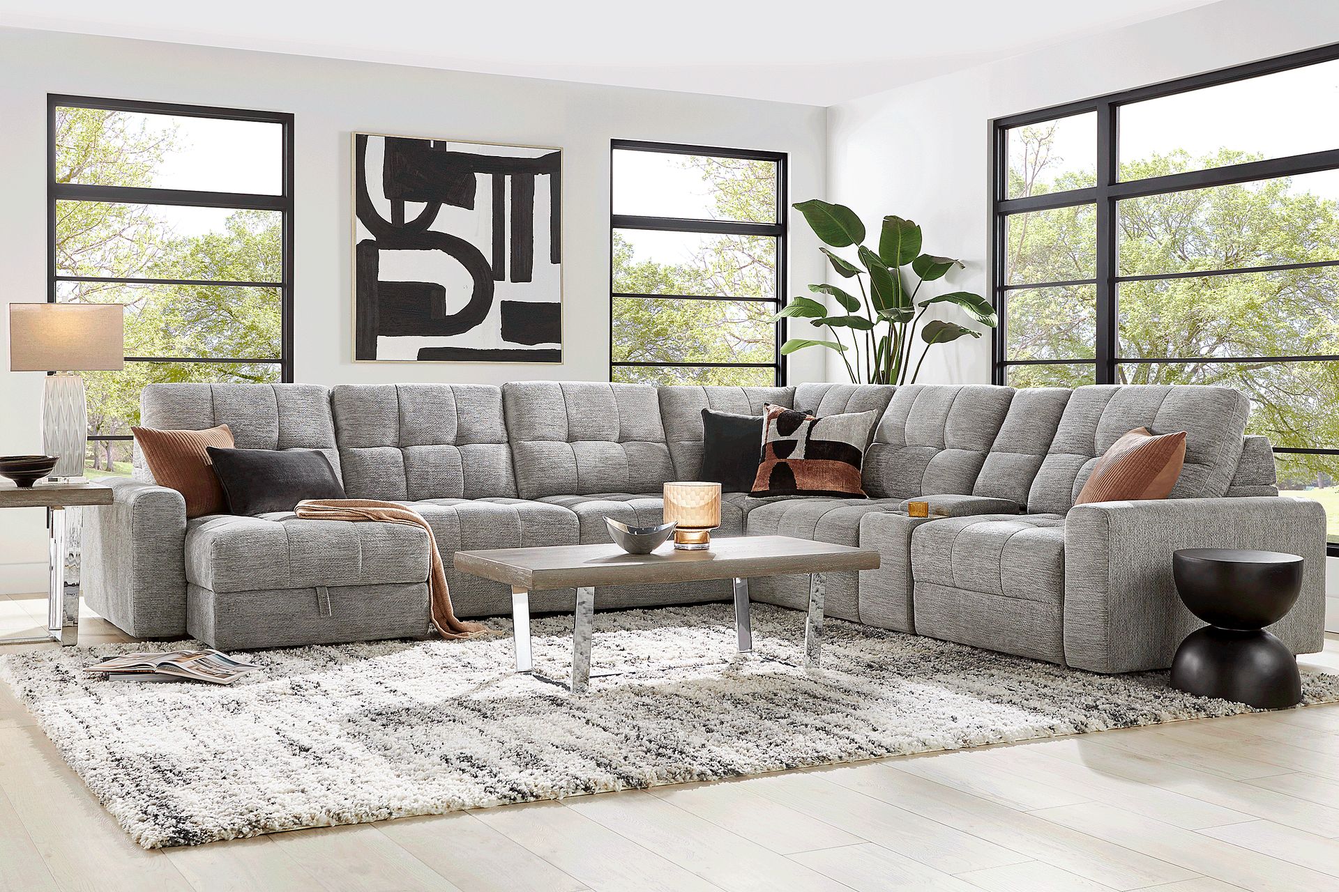 Meriwether Gray 7 Pc Power Slider Sectional - Image 2