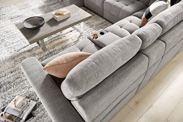 Meriwether Gray 7 Pc Power Slider Sectional - Thumbnail - Image 4
