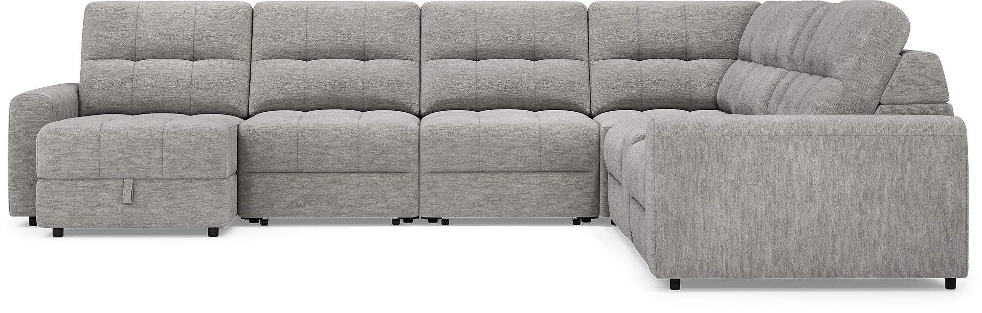 Meriwether Gray 7 Pc Power Slider Sectional - Image 4