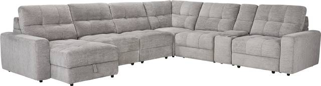 Meriwether Gray 7 Pc Power Slider Sectional - Thumbnail - Image 1