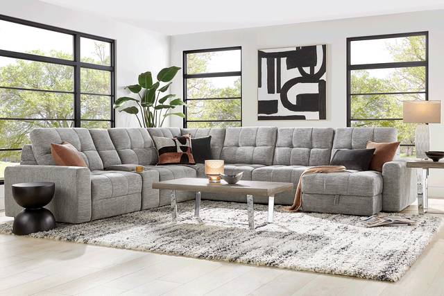 Meriwether Gray 7 Pc Power Slider Sectional - Thumbnail - Image 2