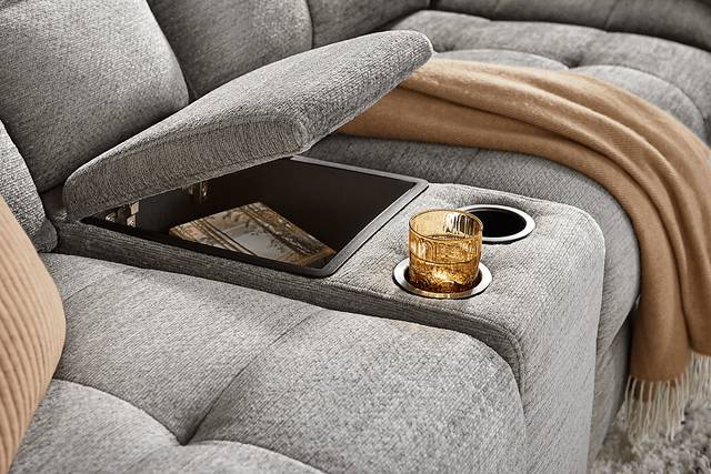 Meriwether Gray 7 Pc Power Slider Sectional - Thumbnail - Image 4