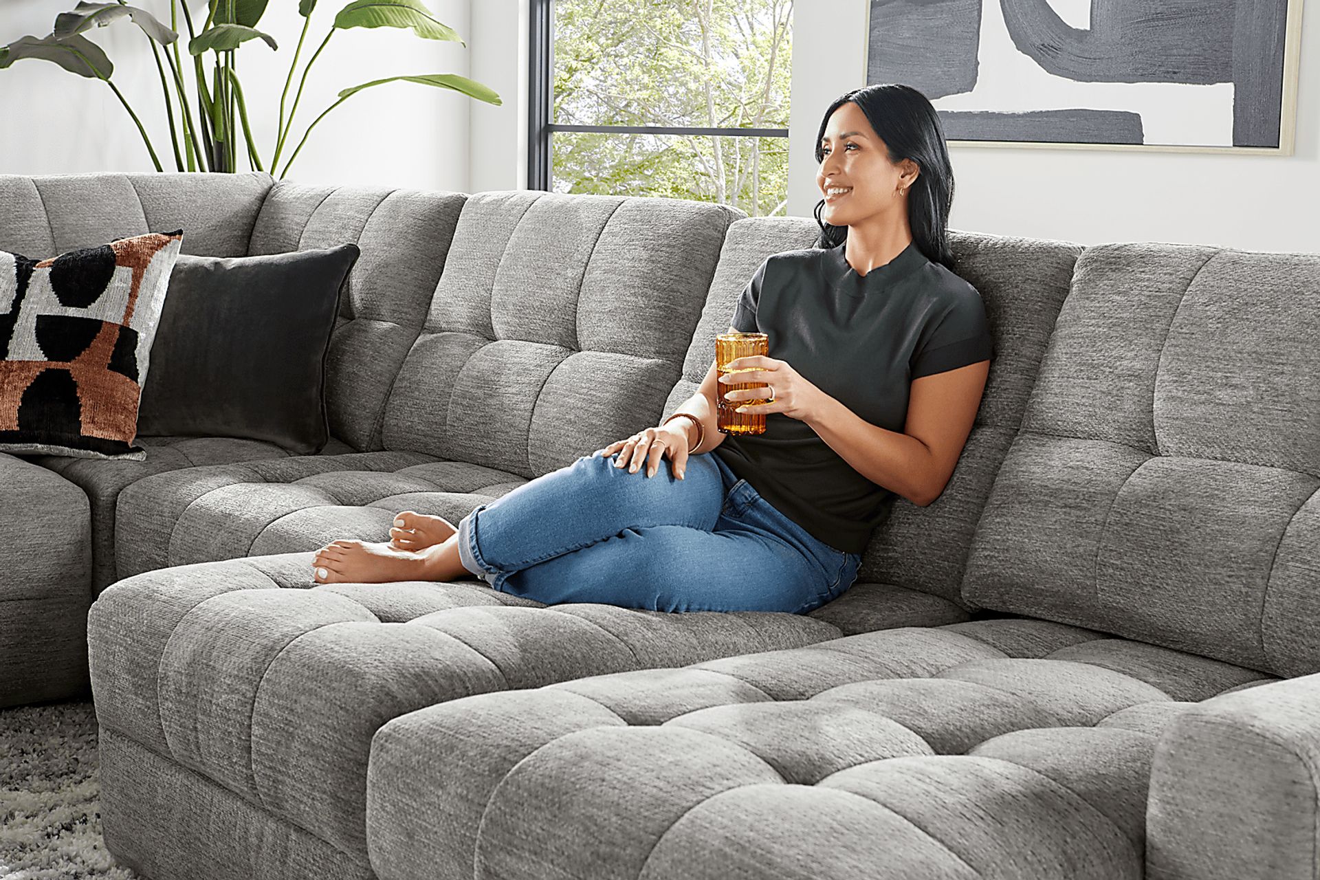 Meriwether Gray 7 Pc Power Slider Sectional - Image 12