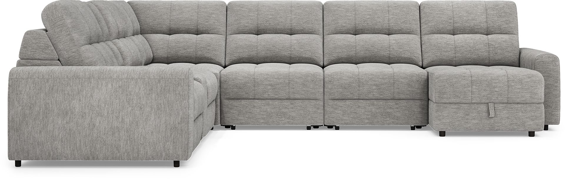 Meriwether Gray 7 Pc Power Slider Sectional - Image 4