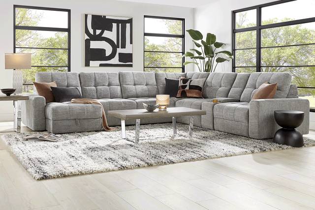 Meriwether Gray 7 Pc Power Slider Sectional - Thumbnail - Image 2