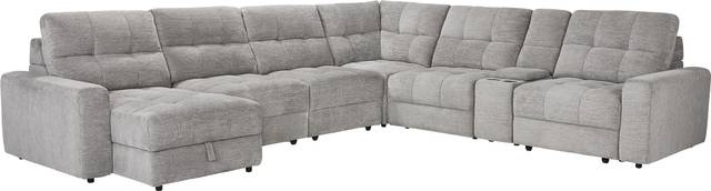 Meriwether Gray 7 Pc Power Slider Sectional - Thumbnail - Image 1