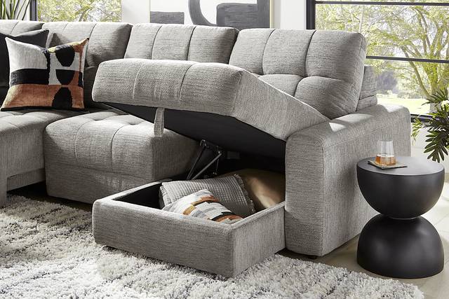 Meriwether Gray 7 Pc Power Slider Sectional - Thumbnail - Image 3