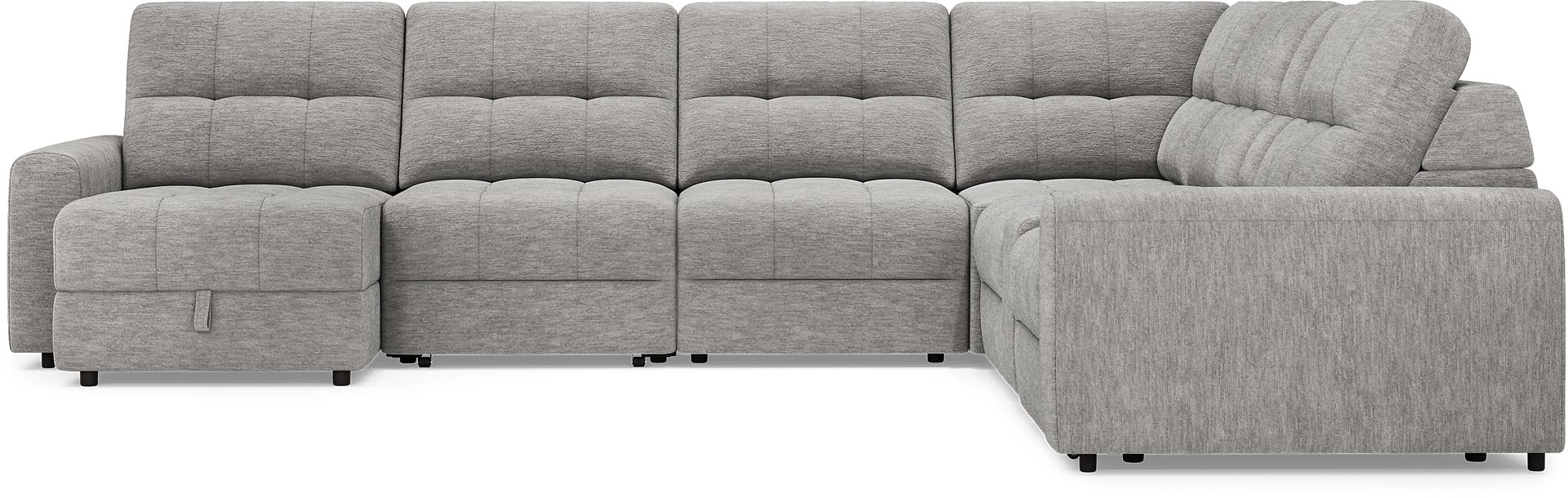 Meriwether Gray 7 Pc Power Slider Sectional - Image 4