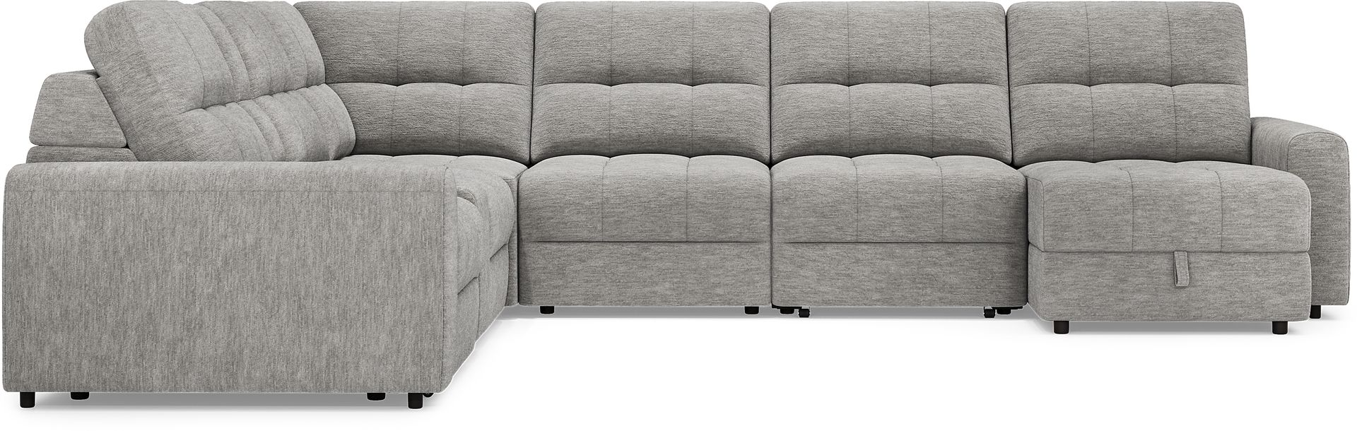 Meriwether Gray 7 Pc Power Slider Sectional - Image 4