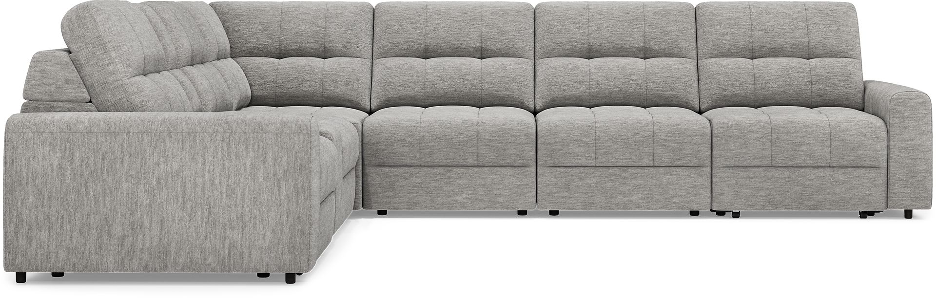 Meriwether Gray 7 Pc Power Slider Sectional - Image 3